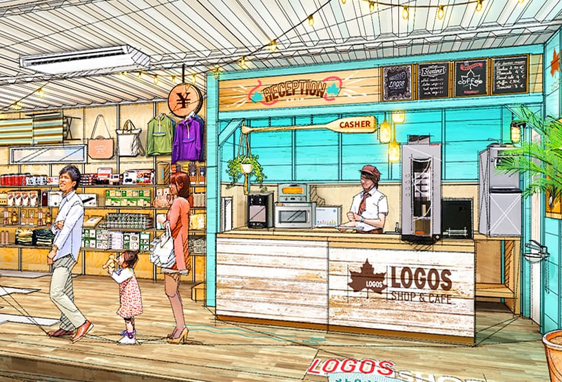 フロント・ショップ＆カフェ｜LOGOS PARKについて・園内マップ│ロゴスパーク高知須崎：LOGOS PARK SEASIDE KOCHI SUSAKI